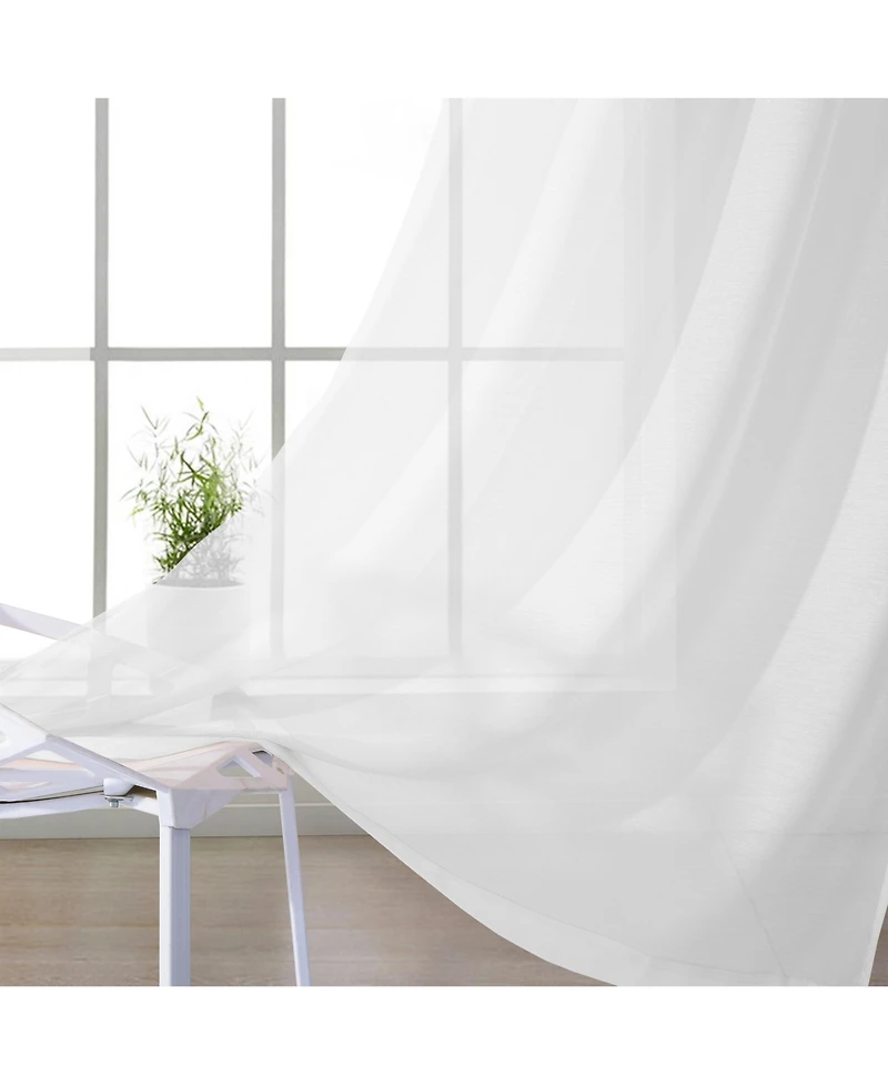 Dainty Home Malibu Linen Look Sheer Grommet Window Panel, 110" x 84"