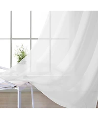 Dainty Home Malibu Linen Look Sheer Grommet Window Panel, 110" x 84"