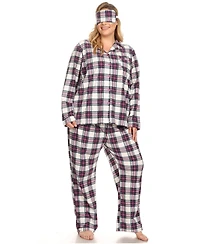 White Mark Plus 3-Piece Pajama Set