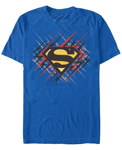 Fifth Sun Dc Men's Superman Lightning Bolt Logo Short Sleeve T-Shirt