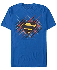 Fifth Sun Dc Men's Superman Lightning Bolt Logo Short Sleeve T-Shirt