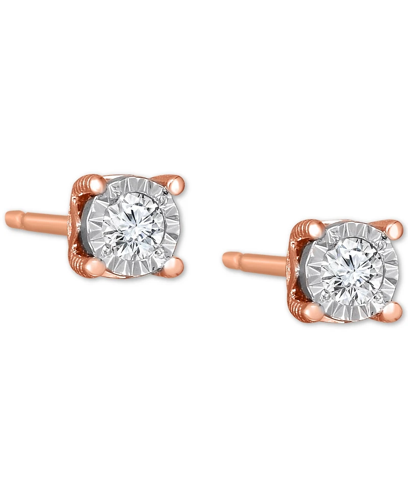 TruMiracle Diamond Stud Earrings (3/8 ct. t.w.) 14k White, Yellow, or Rose Gold