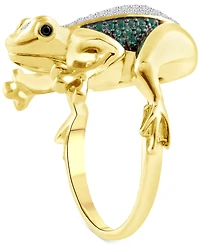 Diamond Frog Statement Ring (1/2 ct. t.w.) Gold over Sterling Silver