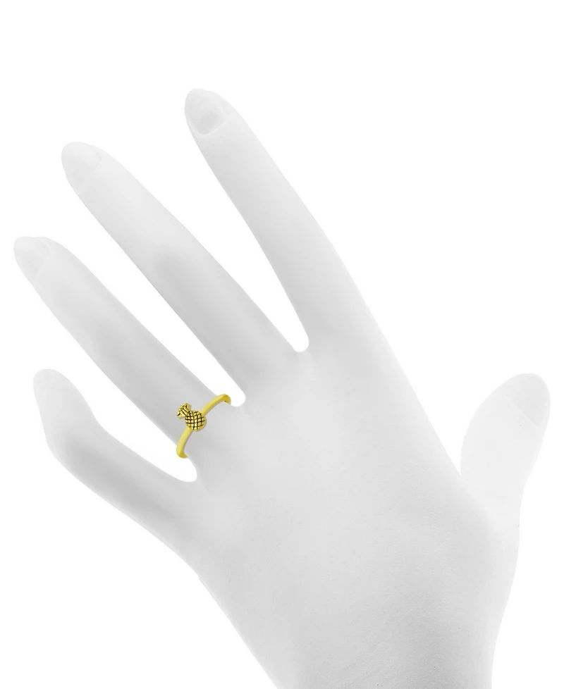 Kona Bay Pineapple Ring in Gold-Plate