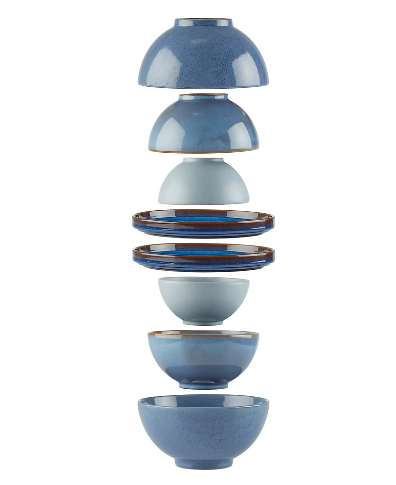 Lenox Luna Nesting Blue 8 Piece Dinnerware Set
