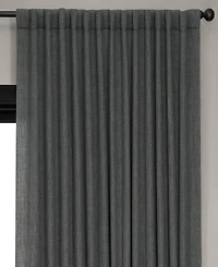 Half Price Drapes Extra Wide Textured Faux Linen Room Darkening Curtain