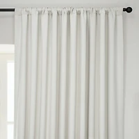 Half Price Drapes Extra Wide Textured Faux Linen Room Darkening Curtain