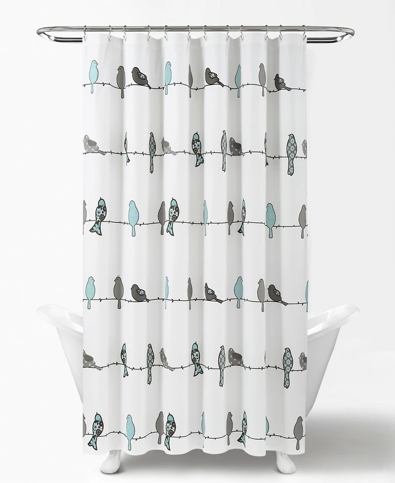 Lush Decor Rowley Birds Shower Curtain, 72" x