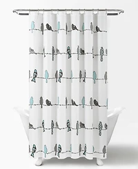 Lush Decor Rowley Birds Shower Curtain, 72" x