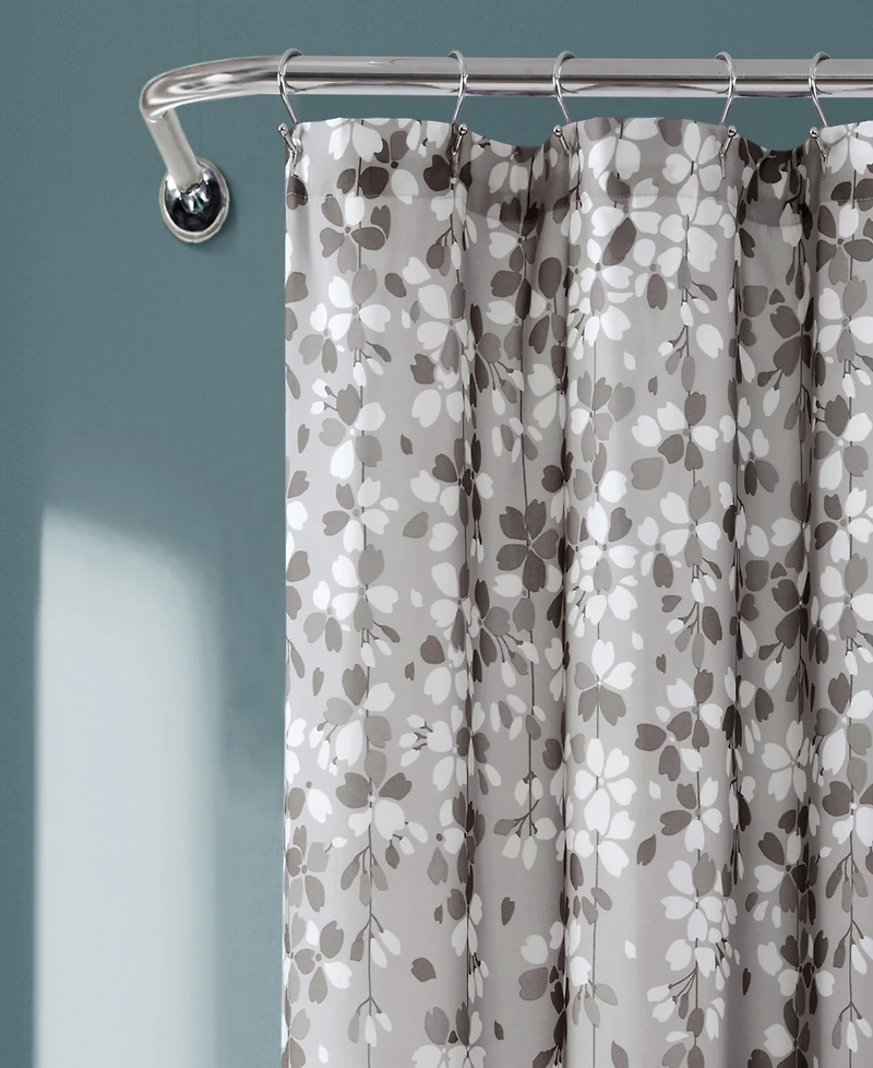 Lush Decor Weeping Flower Shower Curtain, 72" x