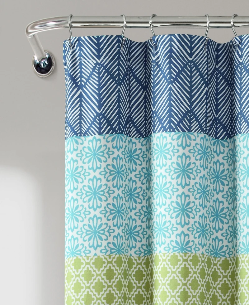 Lush Decor Bohemian Stripe Shower Curtain, 72" x