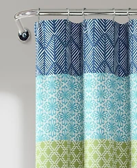 Lush Decor Bohemian Stripe Shower Curtain, 72" x
