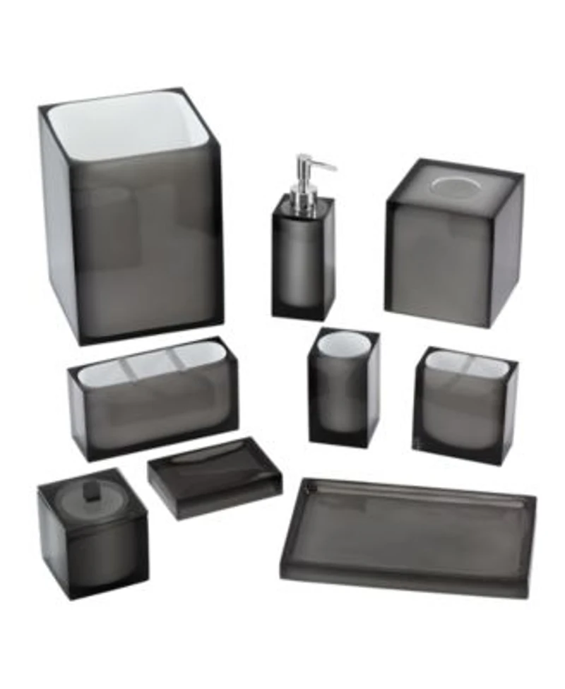 Avanti Soho Grey Tinted Exterior Resin Bath Accessories