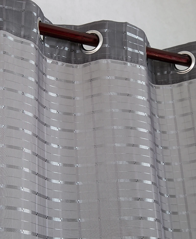 Rt Designers Collection Wanda Box Voile Light Filtering One Grommet Curtain Panel 54" x 90"