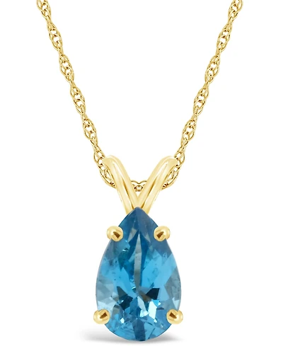 Swiss Blue Topaz (3-5/8 ct. t.w.) Pendant Necklace 14K Yellow Gold. Also Available Amethyst and Citrine