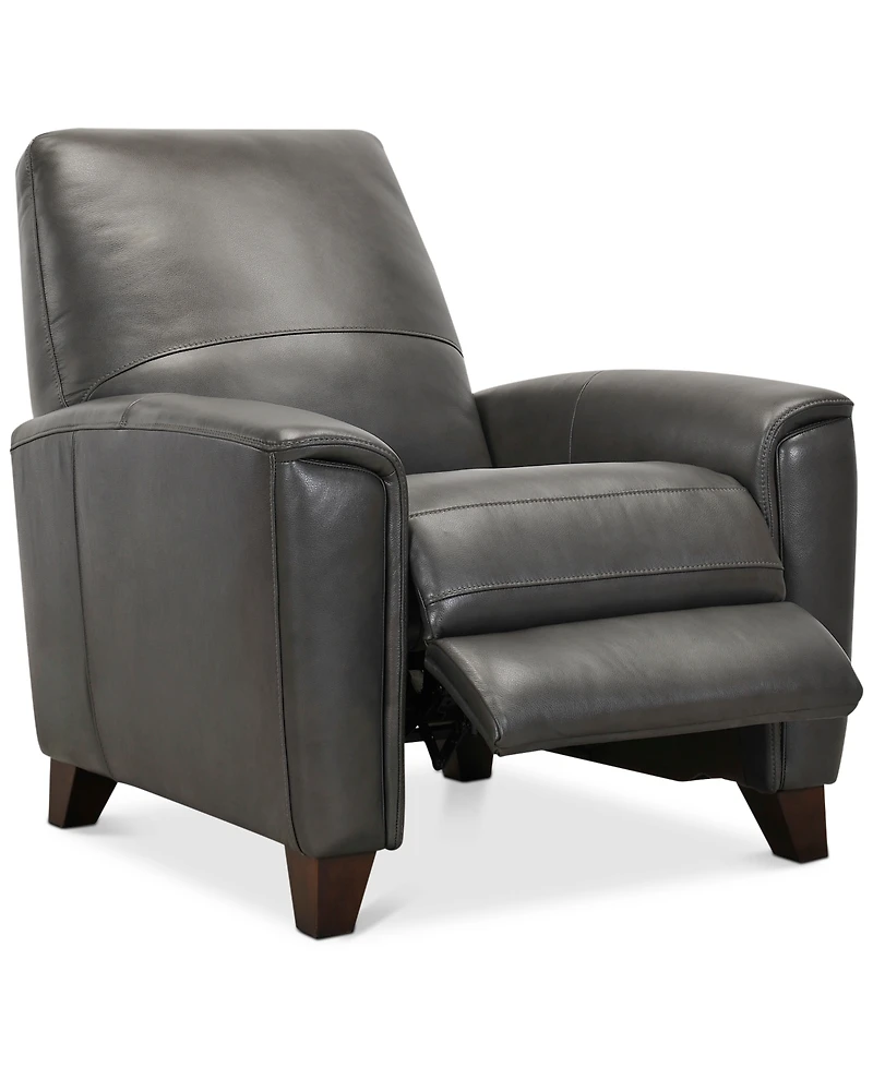 Brayna 35" Classic Leather Pushback Recliner, Created for Macy's
