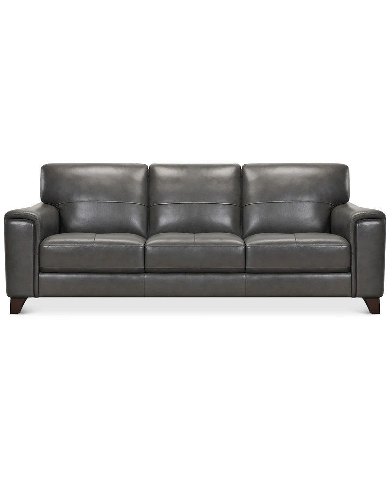 Brayna 88" Classic Leather Sofa, Created for Macy's