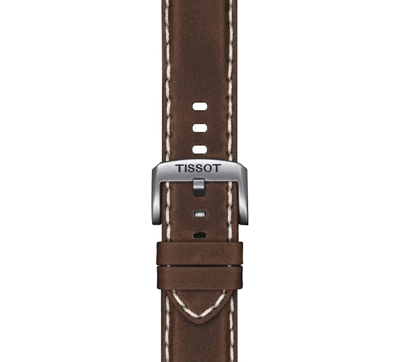 Tissot Men's Swiss T-Sport Supersport Chrono Brown Leather Strap Watch 46mm