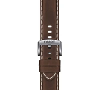 Tissot Men's Swiss T-Sport Supersport Chrono Brown Leather Strap Watch 46mm