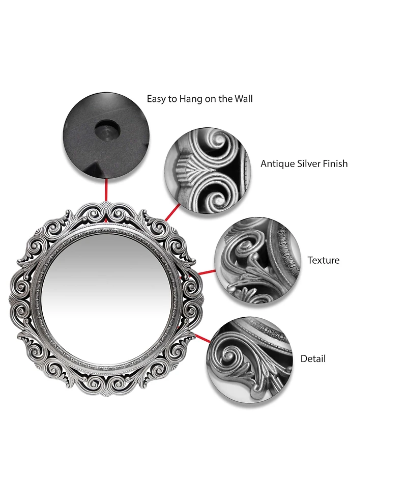 Infinity Instruments Round Indoor Mirror