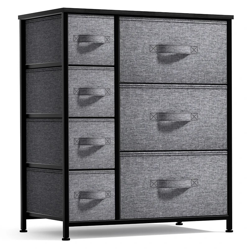 Sorbus Dresser with 7 Drawers - Storage Chest Organizer with Steel Frame, Wood Top, Handles