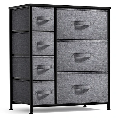 Sorbus Dresser with 7 Drawers - Storage Chest Organizer with Steel Frame, Wood Top, Handles