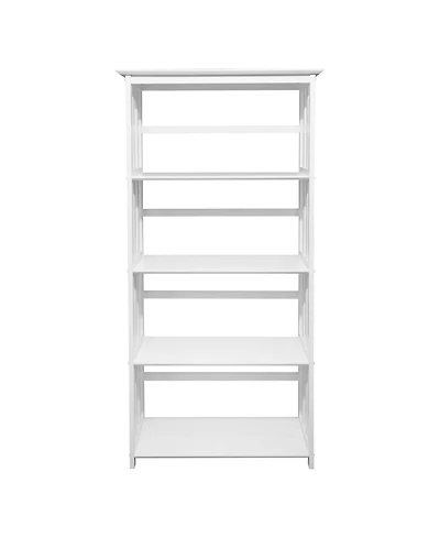 Yu Shan Mission Style 5-Shelf Bookcase