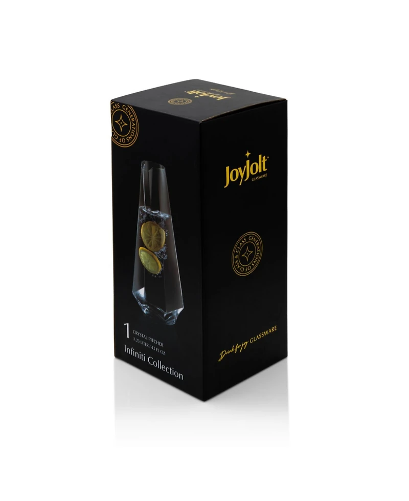 JoyJolt Infiniti Deluxe Glass Pitcher, 43 Oz