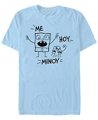Fifth Sun Men's Doodlebob and Squid Short Sleeve Crew T-shirt