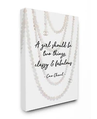 Stupell Industries Classy Fabulous Fashion Quote With Pearls Canvas Wall Art Collection