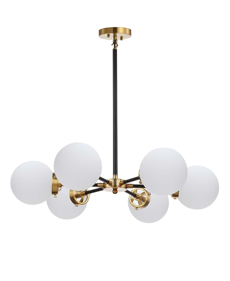 Caleb Adjustable 6-Light 28" Brass Cluster Pendant