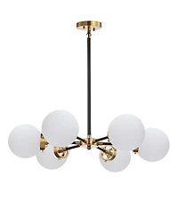 Caleb Adjustable 6-Light 28" Brass Cluster Pendant