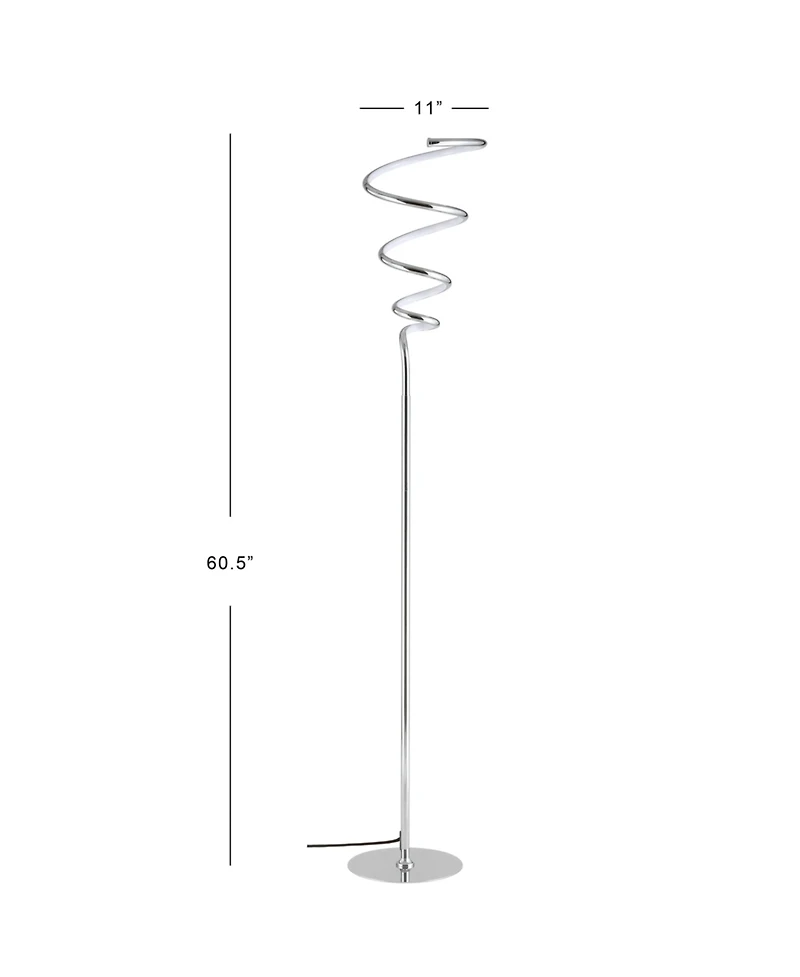 Scribble 60.5" Modern Dimmable Integrated Led Floor Lamp