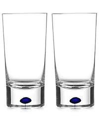 Orrefors Intermezzo Blue Highball Pair