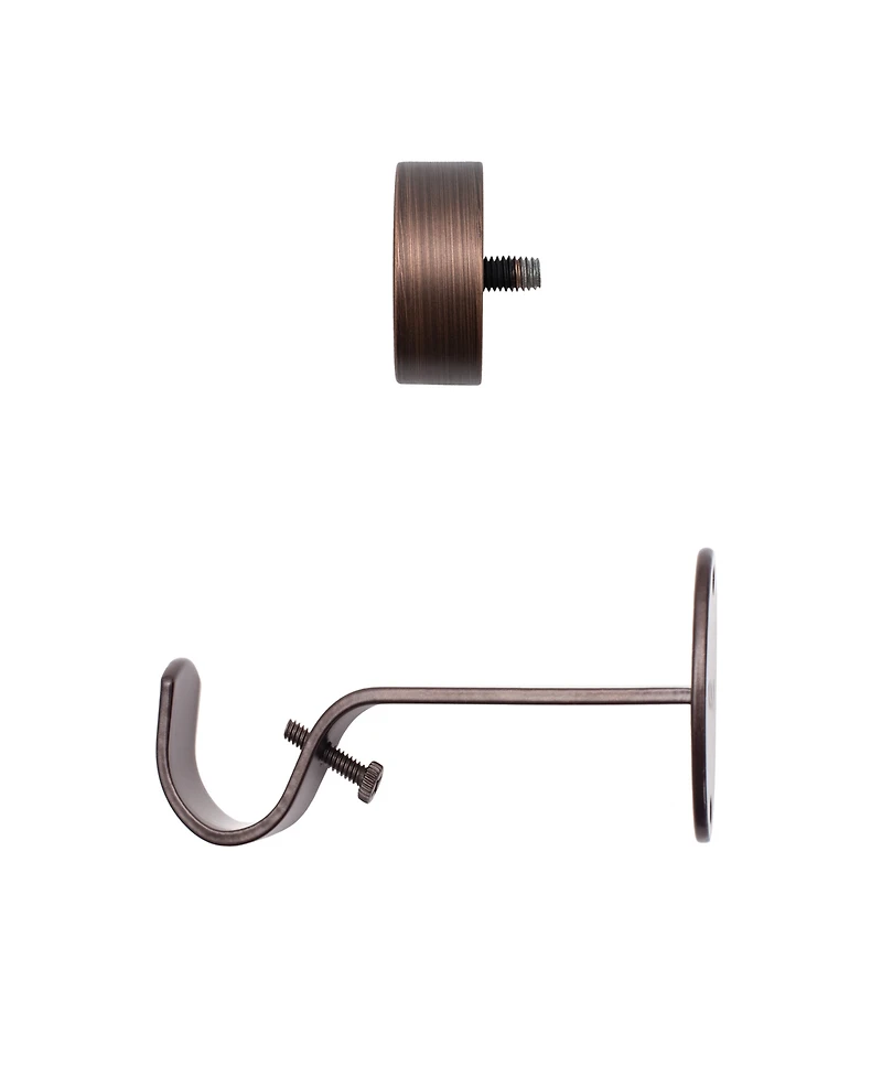 Serena Adjustable 28"-48" Curtain Rod with Cap Finials