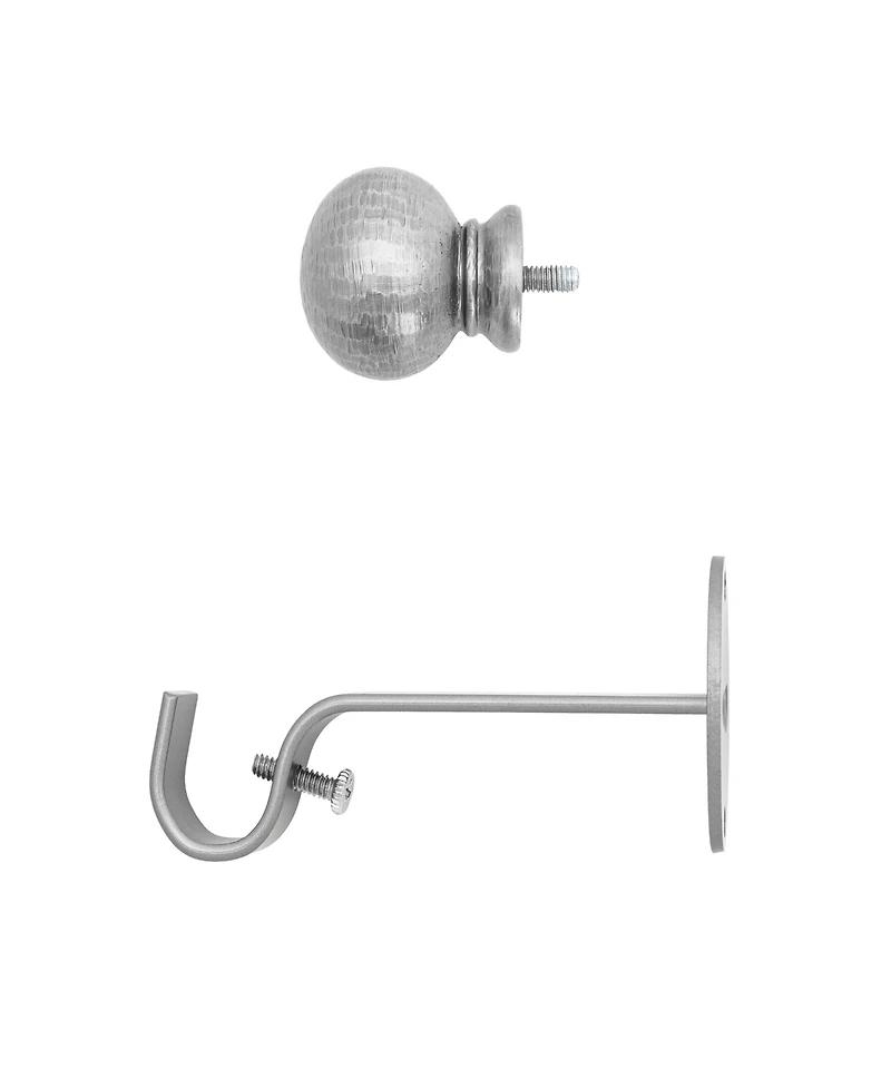 Farmhouse Adjustable 86"-120" Curtain Rod with Ball Finials