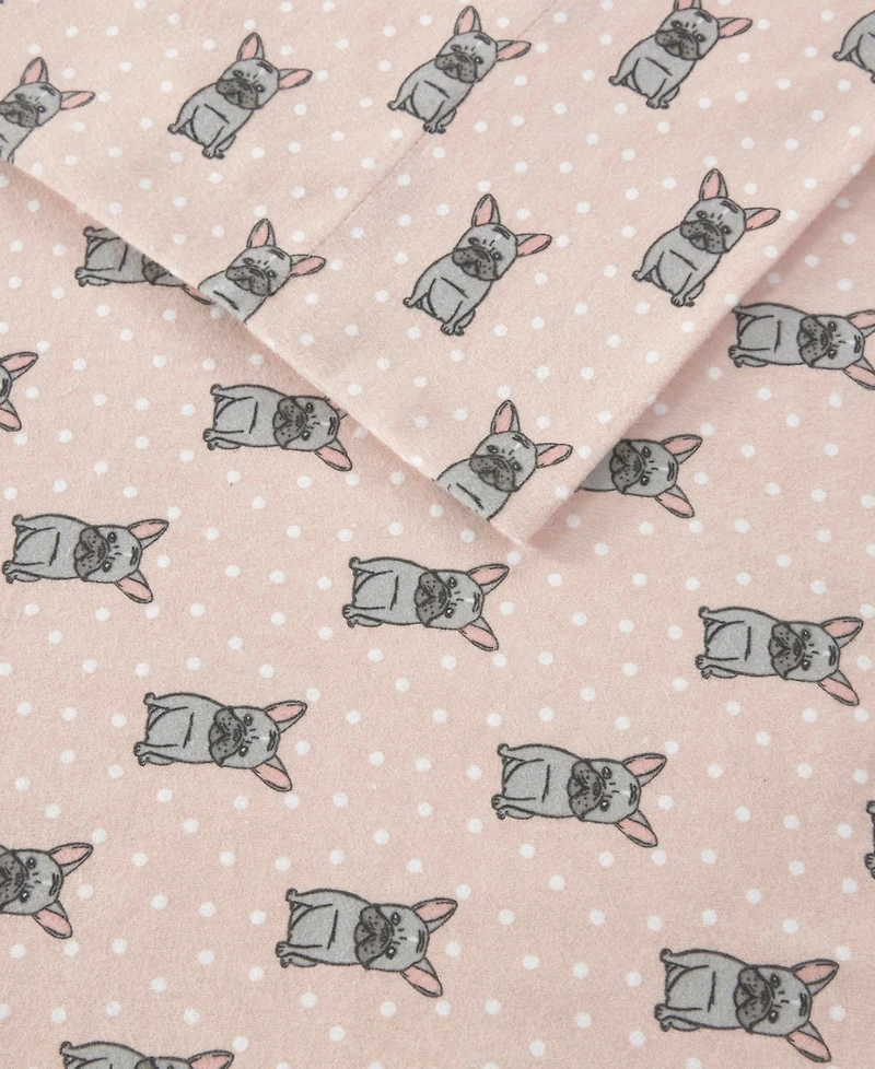 Madison Park Novelty Printed Cotton Flannel -Pc. Sheet Set