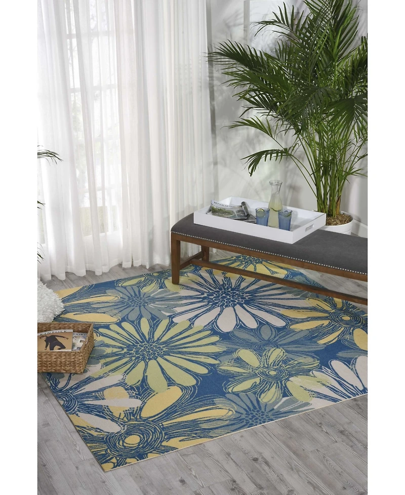 Long Street Looms Backyard BAC022 5'3" x 7'5" Outdoor Area Rug