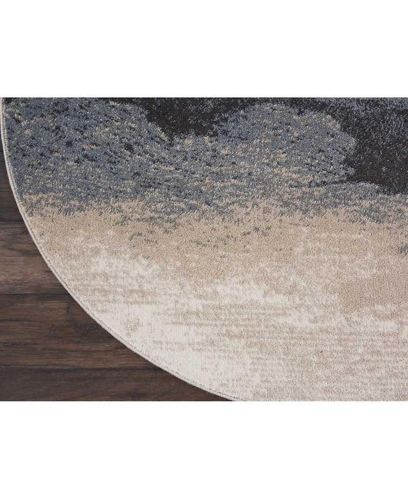 Long Street Looms Samuel SAM06 Driftwood 3'10" Round Area Rug
