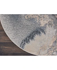 Long Street Looms Samuel SAM08 Gray 3'10" Round Area Rug