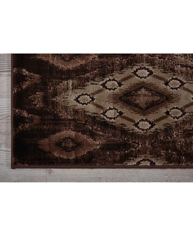Long Street Looms Fate FAT02 Chocolate 7'10" x 10'6" Area Rug