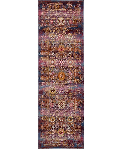 Long Street Looms Era Tabriz ERA03 Red, Multi 2'4" x 8' Runner Rug