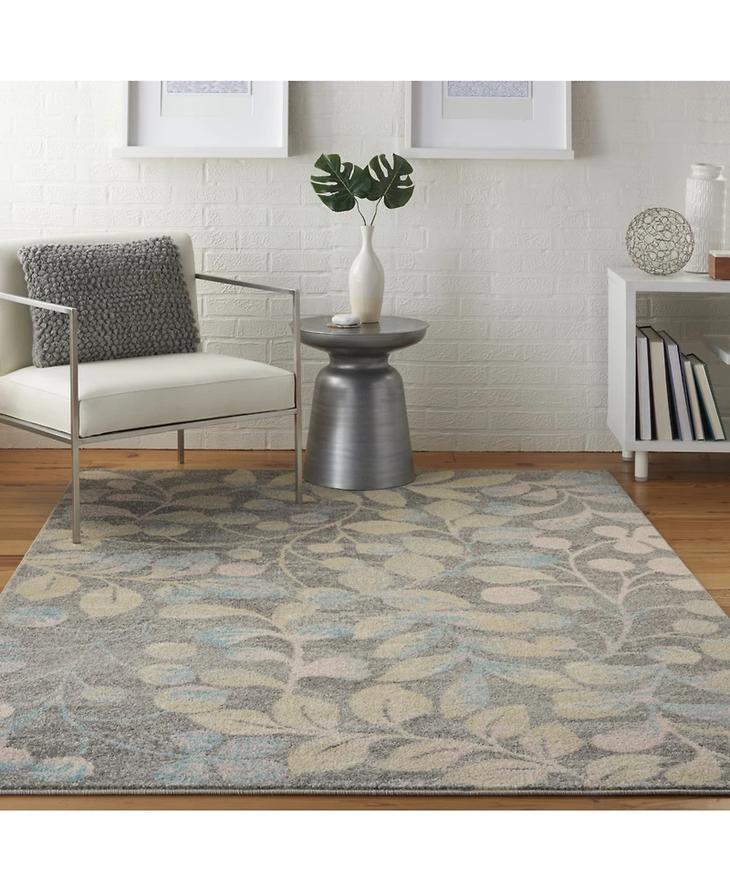 Long Street Looms Peace PEA03 Gray 4' x 6' Area Rug