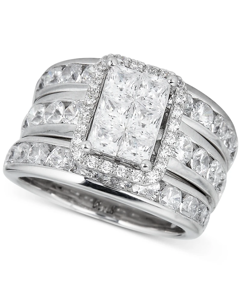 Diamond Princess 3-Pc. Bridal Set (4 ct. t.w.) in 14k White Gold