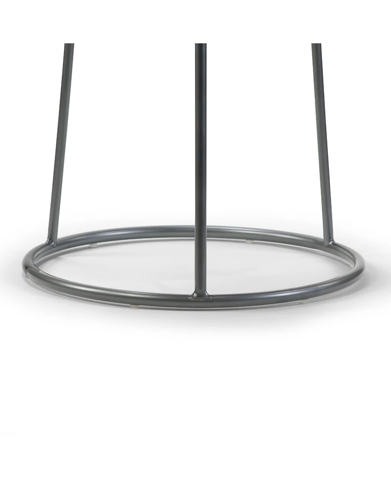 Glamour Home Set of 2 Amie Backless Counter Stool with Gunmetal Frame