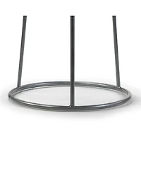 Glamour Home Set of 2 Amie Backless Counter Stool with Gunmetal Frame