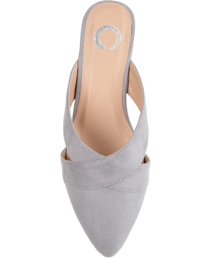 Journee Collection Women's Giada Pointed Toe Slip On Mules