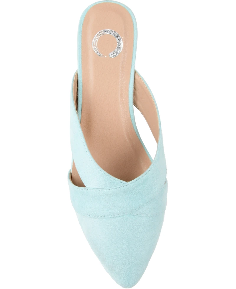 Journee Collection Women's Giada Pointed Toe Slip On Mules