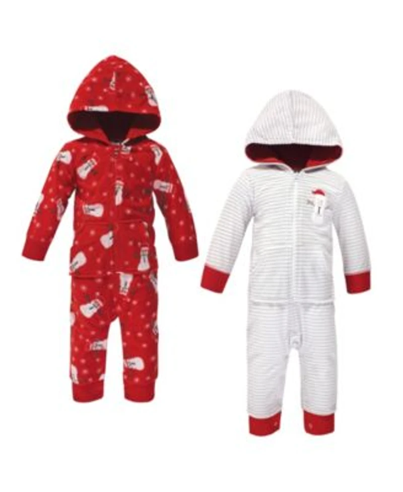 Hudson Baby Baby Boy Girl Fleece Jumpsuits 2 Pack