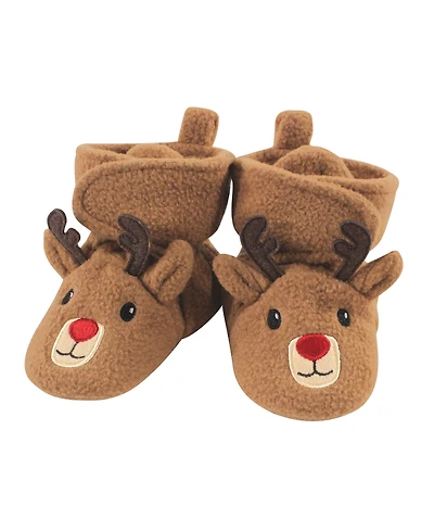 Hudson Baby Baby Boys Hudson Unisex Animal Fleece Booties